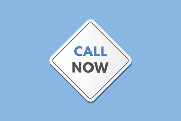 Call Now text Button. Call Now Sign Icon Label Sticker Web Buttons
