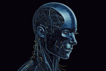 Advanced Artificial Intelligence Robot Created with Generative AI