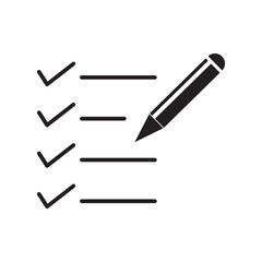 check list icon survey symbol illustration simple design illustration on white background..eps