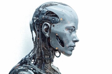 Advanced Artificial Intelligence Robot Created with Generative AI