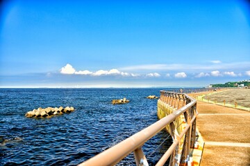Fototapeta na wymiar 【神奈川】横須賀　馬堀海岸の風景