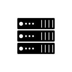 server big data icon symbol logo element illustration on white background..eps