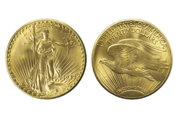 Old coin. U.S. Coin. Double Eagle. Vector illustration. © Олейник Александр