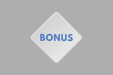 Bonus text Button. Bonus Sign Icon Label Sticker Web Buttons