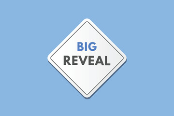 Big Reveal text Button. Big Reveal Sign Icon Label Sticker Web Buttons