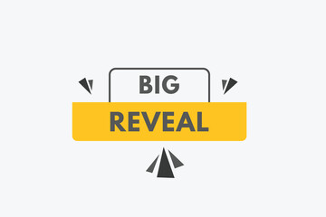 Big Reveal text Button. Big Reveal Sign Icon Label Sticker Web Buttons