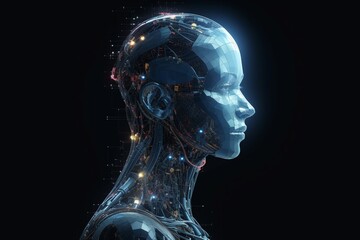 Advanced Artificial Intelligence Robot Created with Generative AI