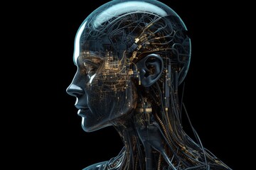 Advanced Artificial Intelligence Robot Created with Generative AI