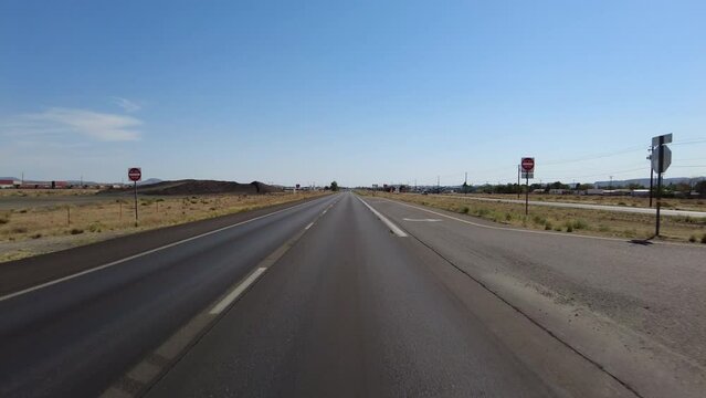 Driving Plate Route 66 Kingman Arizona Eastbound Multicam Set 16 Rear View USA