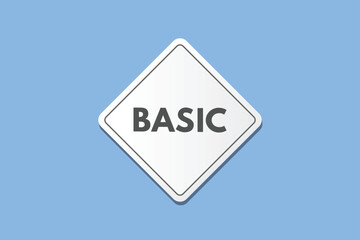 Basic text Button. Basic Sign Icon Label Sticker Web Buttons
