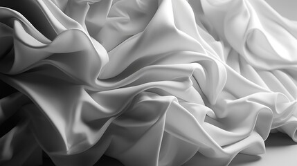 Folded Textile with 3d render abstract background  AI generative