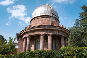 View of University Observatory on sunny summer day. Yerevan, Armenia.