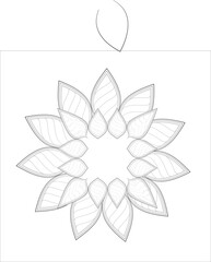 Vector coloring book of flowers for adult, for meditation, relax and fun. attractive flowers design for colouring book in black outline and white background