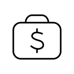 Business briefcase vector icon