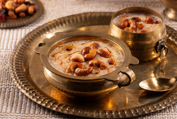 Famous Indian dessert semiya payasam or kheer
