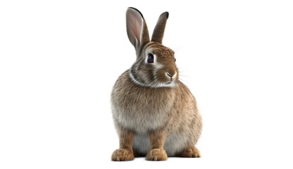 Obraz premium Rabbit isolated on transparent background cutout image