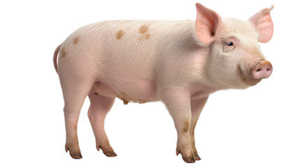 pig isolated on transparent background cutout image