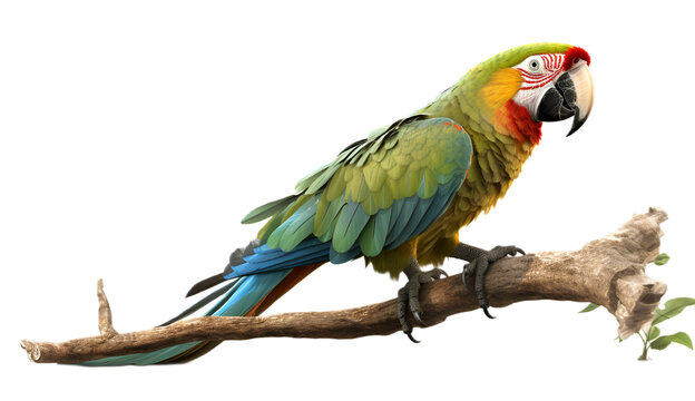 parrot isolated on transparent background cutout image