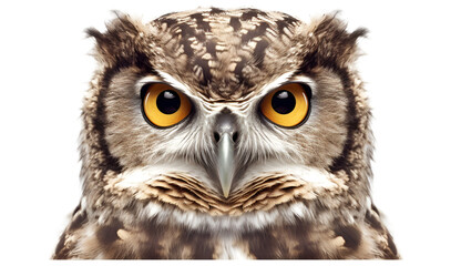 Obraz premium owl isolated on transparent background cutout image
