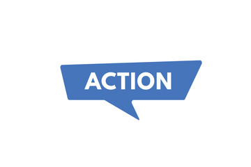 Action text Button. Action Sign Icon Label Sticker Web Buttons