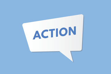 Action text Button. Action Sign Icon Label Sticker Web Buttons
