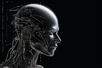 Advanced Artificial Intelligence Robot Created with Generative AI