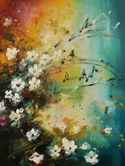 abstract music watercolor background