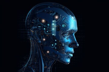 Advanced Artificial Intelligence Robot Created with Generative AI