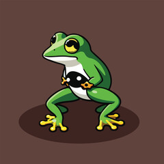 a cartoon frog illustration art