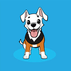 a cartoon dog illustration art