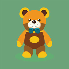 a teddy bear cartoon illustration