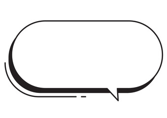 Naklejka premium 影付きの吹き出し