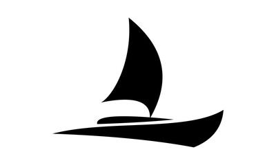 black sailing ship illustration vector