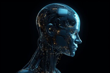 Advanced Artificial Intelligence Robot Created with Generative AI