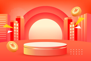 618 shopping festival e-commerce promotion, mid-year event promotion background, vector illustration