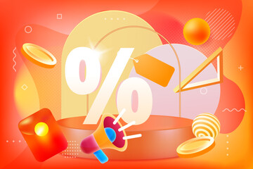 618 shopping festival e-commerce promotion, mid-year event promotion background, vector illustration