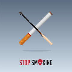 May 31st World No Tobacco Day banner. No Smoking Day awareness poster. Stop smoke or quit smoking campaign in dangerous concept.