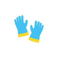 Gardening and horticulture tools. gloves. Flat design on white background. Vector illustration.