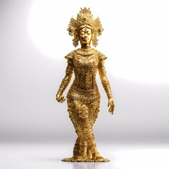 golden balinese statue, Generative Ai
