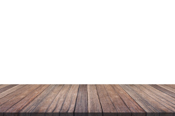 Wooden floor isolated on transparent background. 