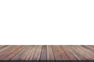 Wooden floor isolated on transparent background. 