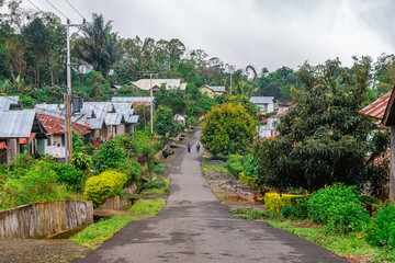 countryside town of flores island, indonesia