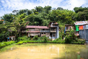 Fototapeta premium countryside town of flores island, indonesia