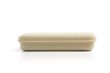 lunch box isolated on white background. plastic box