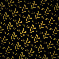 seamless floral pattern with leaves