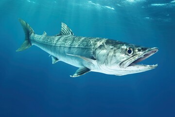 Fototapeta premium Barracuda Fish. Generative AI