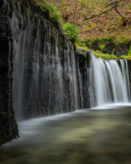 長野県軽井沢町　春の白糸の滝