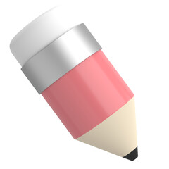 3D pencil. 3D illustration. 3D rendering.