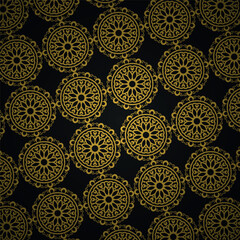 seamless pattern with golden rings