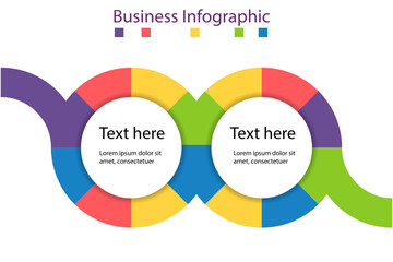 Circular infographic design for business template, and presentation. 